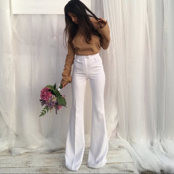 Flare silk trousers - Picture 1 of 6